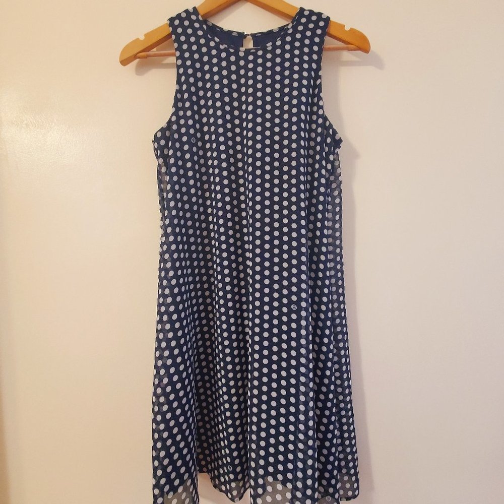 Designer Tommy Hilfiger Polka Dot ALine Tent Dress